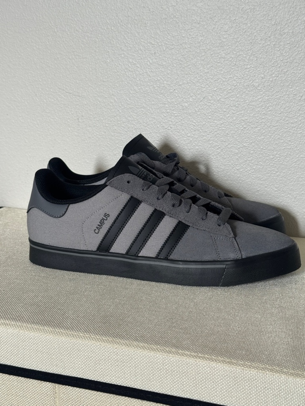 adidas Campus Low Sneaker in Gray and Black